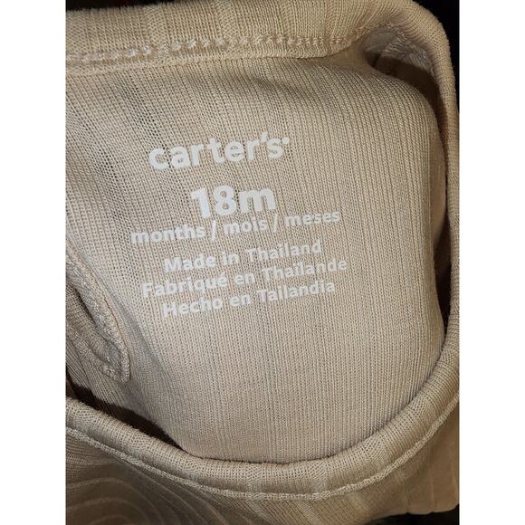 Carter's Baby Girls Dress Size 18 Months Blue & Pink Plaid Flannel Ribbed - Picture 7 of 8